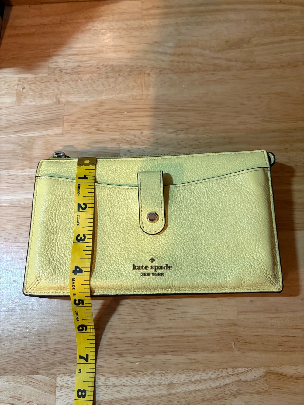 Kate Spade yellow leather wallet crossbody bag - Picture 11 of 16